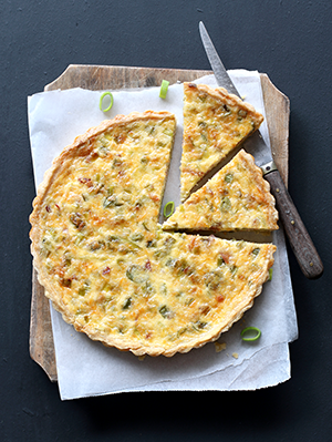 Ham and vegetable quiche