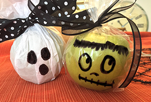 wrapped apples