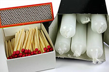 matches and candles