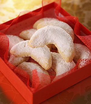 Pecan Crescent Christmas Cookies