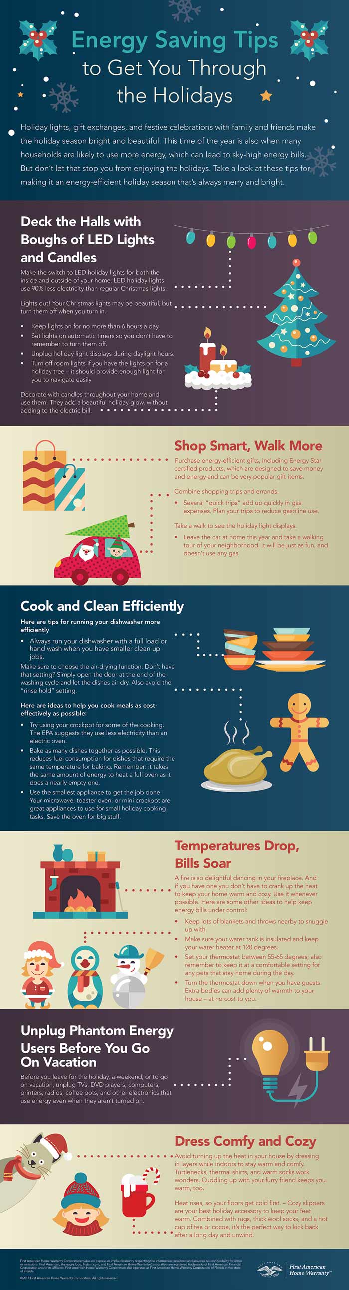 Tips to save energy during the holidays