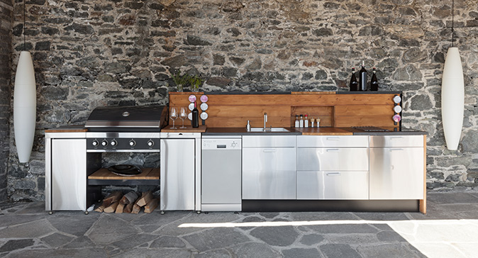 Certain appliances of your outdoor kitchen can be covered by a home warranty when a buyer chooses optional packages.