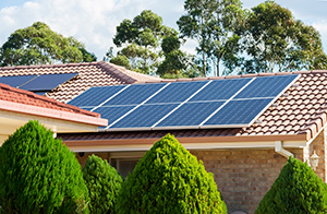 Solar panels on home