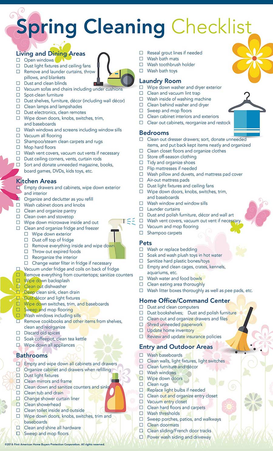 Spring cleaning checklist