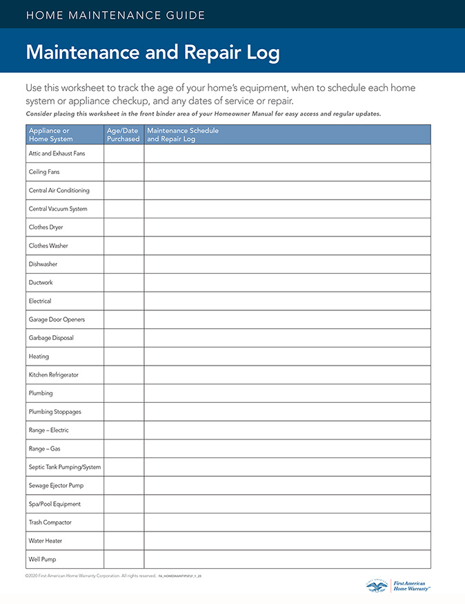 Easily Track Repairs And More With A Home Maintenance Log